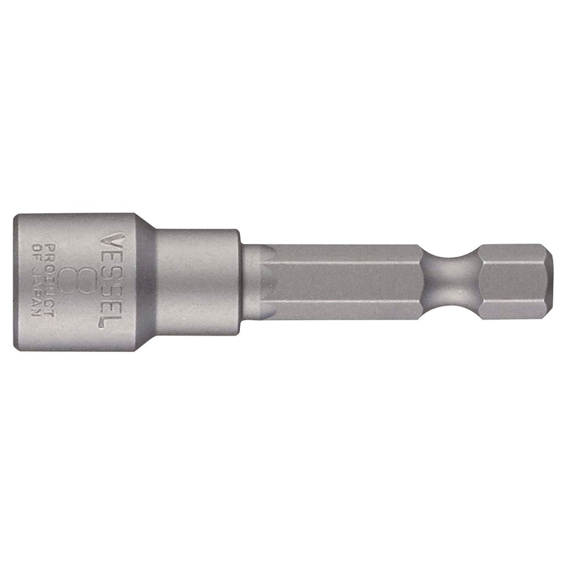 Vessel MB45AF850P1 Power Bit 1/4″ Hex B, A/F8x50 Nutsetter with Press-Fit Magnet