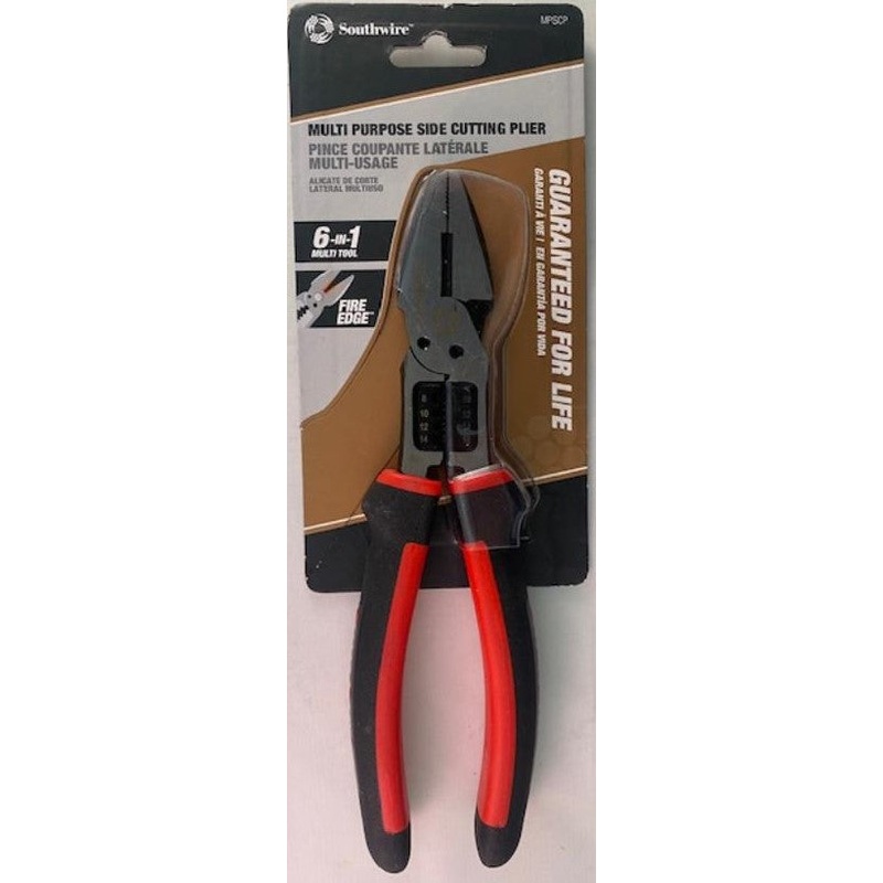 Southwire Tools MPSCP 6-in-1 Multi Purpose Side Cutting Plier