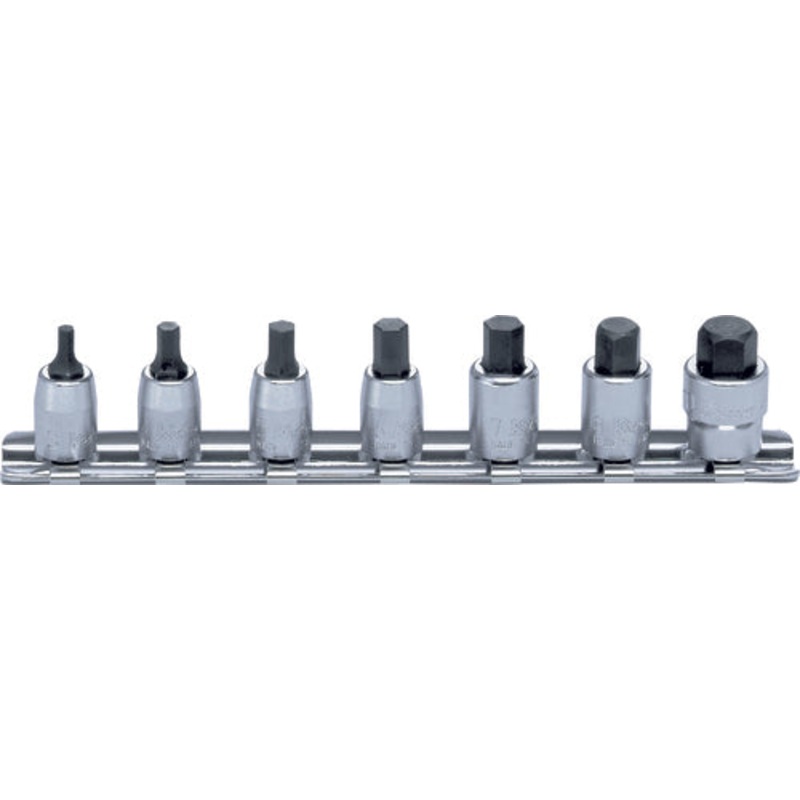1/4 Sq. Dr. Socket set  3-10mm Hex Length 25mm  7 pieces