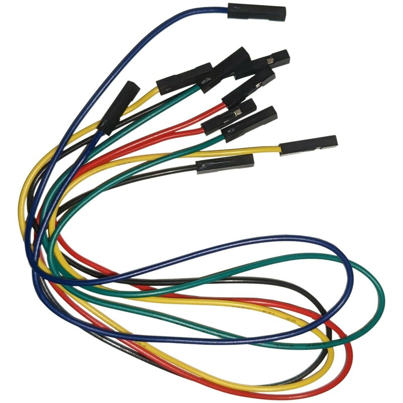5 Piece Set 12″ Female to Female Reinforced Jumper Wires (Assortment of Colors)