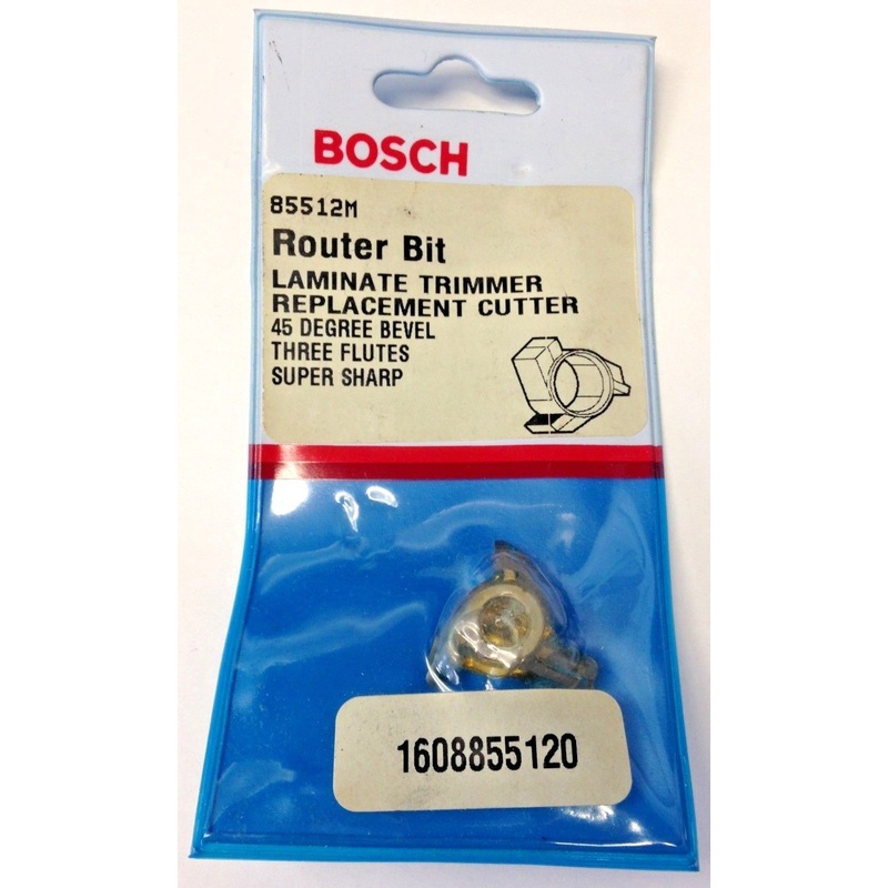 Bosch 85512M 45 x 1/4″ Carbide Tipped 3-Flute Bevel Trim Replacement Cutter Bit