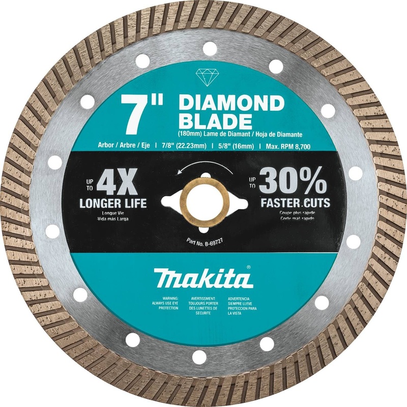 Makita B-69727 – 7″ Diamond Blade, Turbo, General Purpose