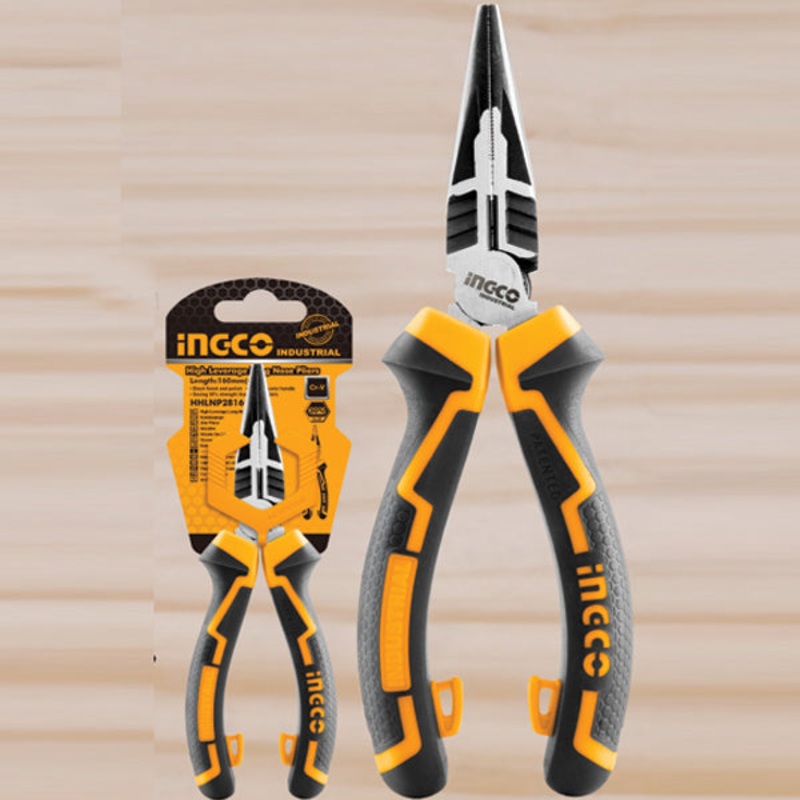 Ingco High leverage long nose pliers 6″ HHLNP28160