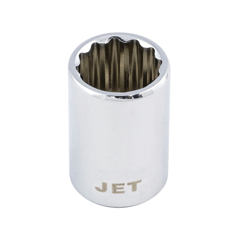 Jet 672618 1/2″ DR x 18mm 12 Point Regular Chrome Socket
