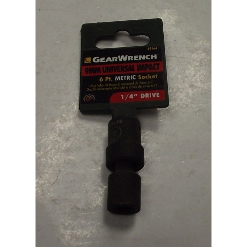 Gearwrench 84164 9mm Universal Impact Socket 1/4″ Drive 6pt