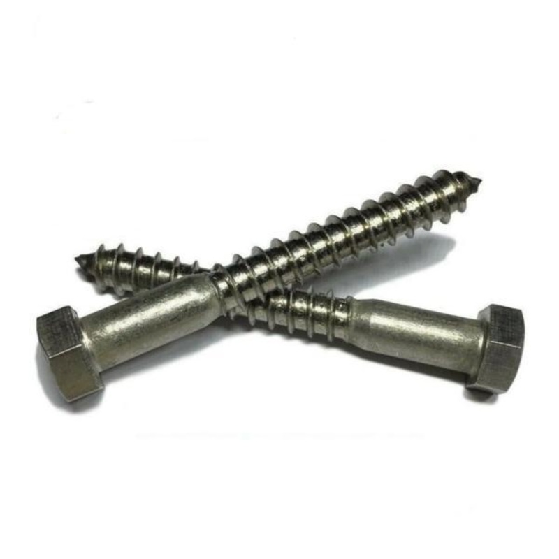1/4″ x 4 1/2″ Lag Screws Hex Head Stainless Steel 18-8 / 304 QTY 10