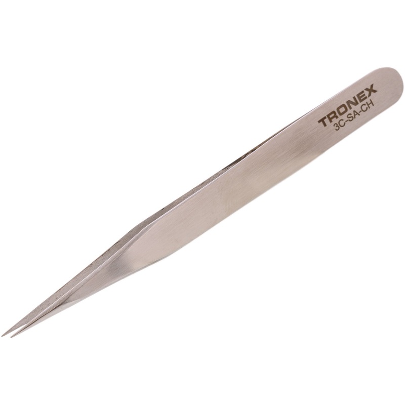 Tweezers – Tronex 3C SS Short, Straight Tip, Very Fine