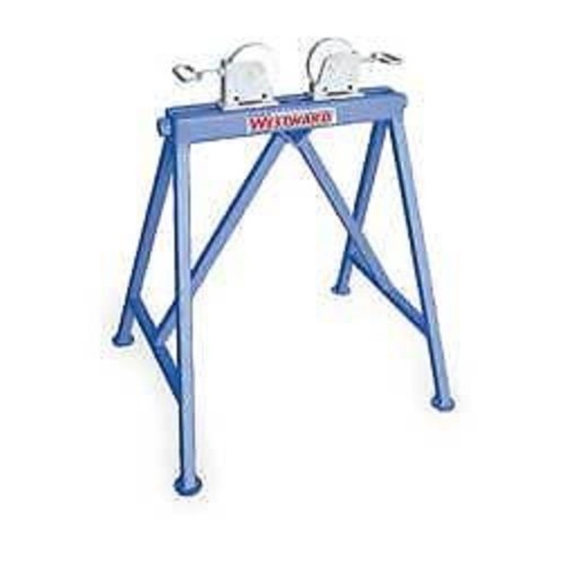 WESTWARD 2UPX2 Adjustable Welding Roller Stand, 23 In L, 18 In W