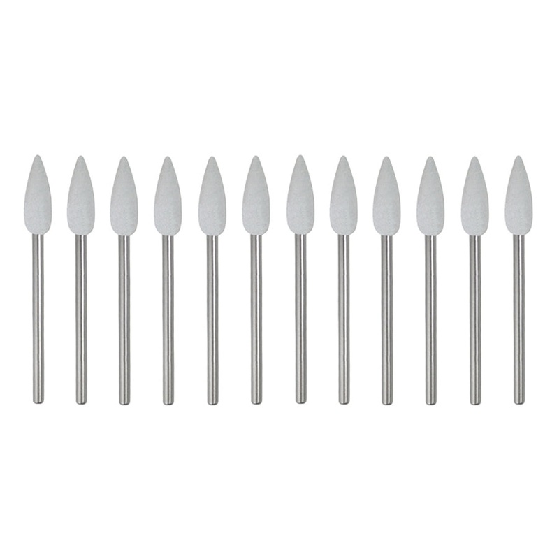 12/Pk Coarse Grit White Cone Silicon Carbide Polishers