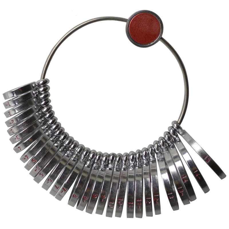 Standard Metal Ring Sizer 1-15 with Half Sizes