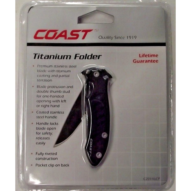 Coast C20146CP Titanium Folding Knife