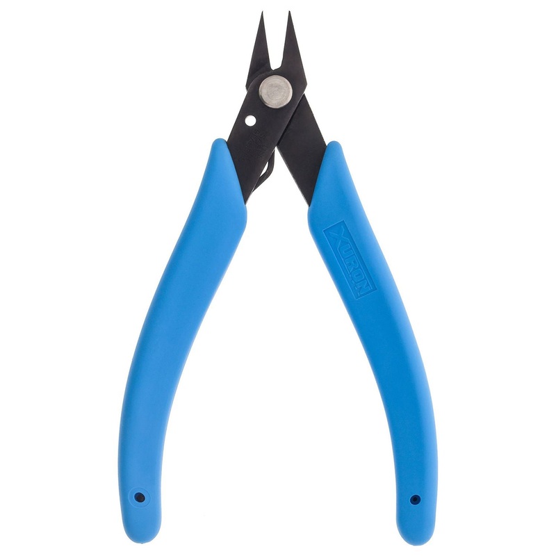 Pliers – Xuron Chisel Nose (Blue or Black Cushion Grip Handles) (487) Blue Handles – XUR-483