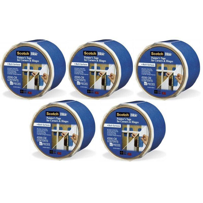 3M ScotchBlue 2090-CM Multi-Surface Painters Tape For Corners & Hinges (5 Rolls)