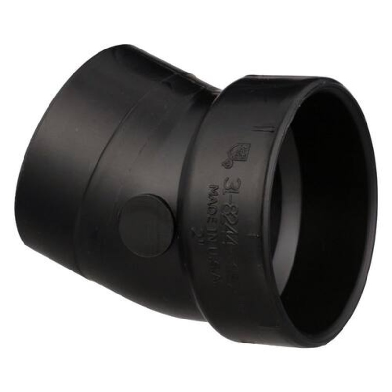 ABS 22.5-Degree Elbow Fitting 1-1/2 in. Hub x Spigot DWV