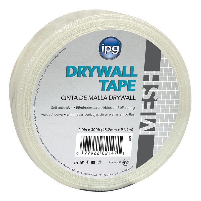 IPG Fiberglass Mesh Drywall Joint Tape, Seams Real Easy, 1.9″ x 300 ft, (Single Roll)