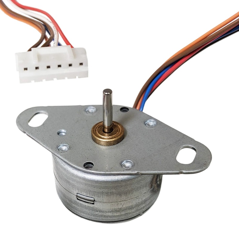 Stepper Motor DC 5V-9V, Unipolar, Dual Coil Center Tapped, 7.5 Per Step, 2mm Shaft Diameter