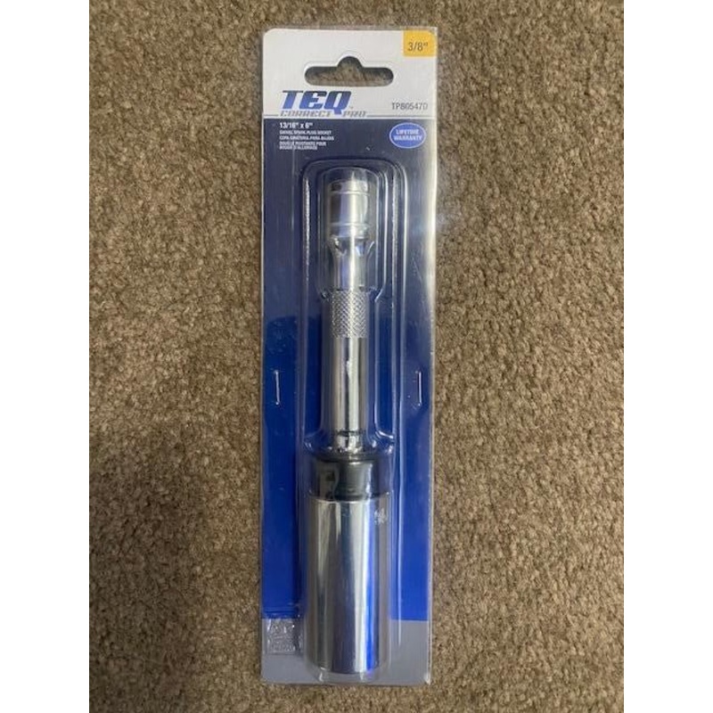 TEQ Correct TP80547D Pro Swivel Magnetic Spark Plug Socket 13/16 x 6 3/8 Drive