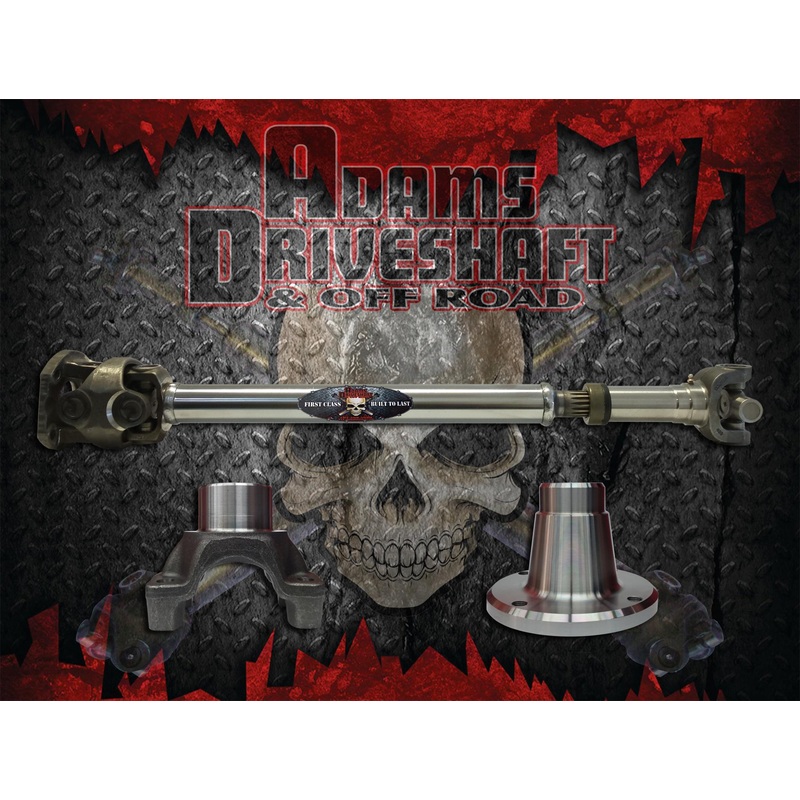 Adams Driveshaft JK Front 1350 CV Driveshaft Heavy Duty Series Greasable U-Joint