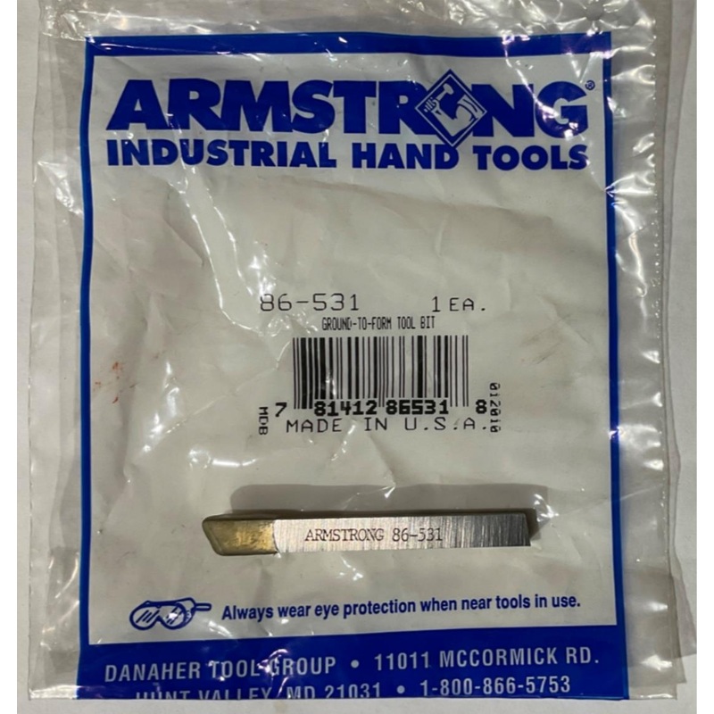 Armstrong 86-531 Ground-to-form Tool Bit USA