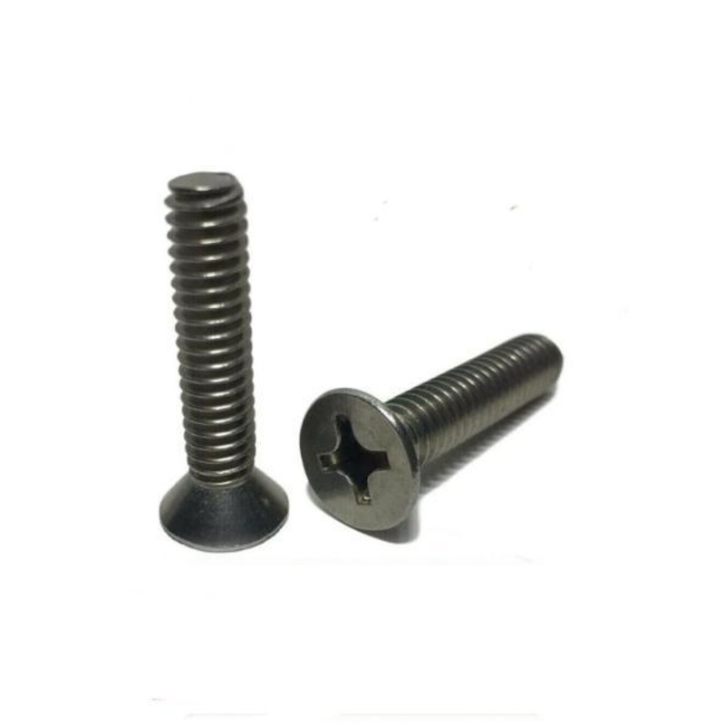 #10-24 x 1 1/2″ Phillips Flat Head Machine Screws Stainless Steel QTY 25