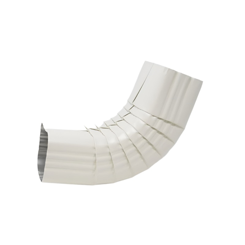 3×4″ 75 Corrugated Elbow A – Professional Steep Angle Gutter Fitting – Damascus OR Single 30 Deg. White