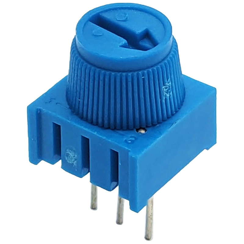 500K Ohm Cermet Potentiometer, Single Turn with Knob, 0.1″ Pin Spacing for Breadboards Default Title