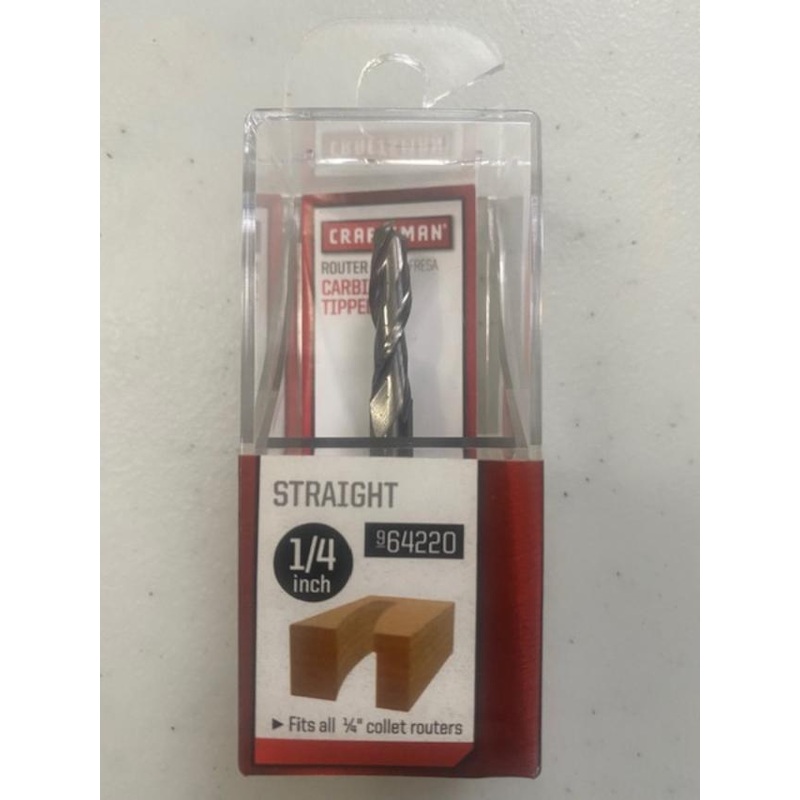 Craftsman 64220 1/4″ Straight Upspiral Router Bit