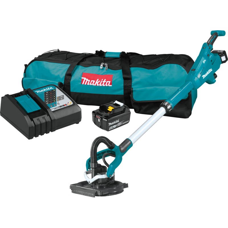 Makita XLS01T Makita XLS01T 18V LXT LithiumIon Brushless Cordless Drywall Sander Kit, AWS Capable (5.0Ah)