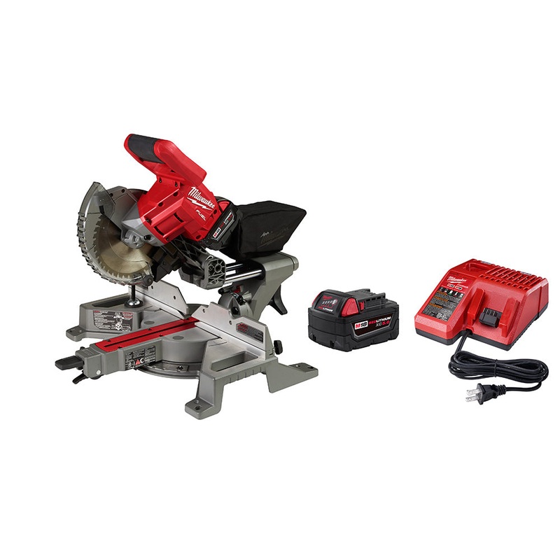 Milwaukee 2733-21 M18 FUEL 7-1/4″ Dual Bevel Sliding Compound Miter Saw Kit