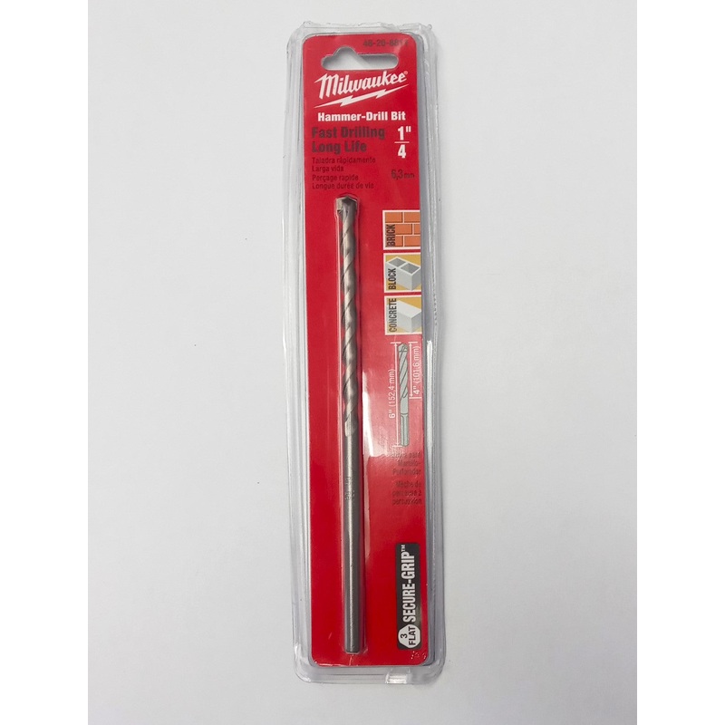 Milwaukee 48-20-8811 Hammer-Drill Bit 1/4″ x 6″ #HW