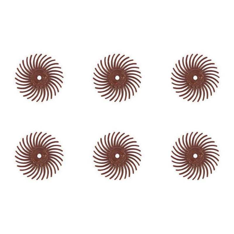 6-Piece Red 3M Micron Radial Discs – 9/16″, 220 Grit