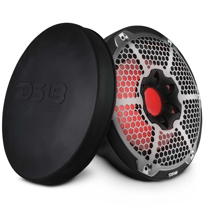 NXL 10″ Marine Subwoofer with RGB LED Lights 300 Watts Rms SVC 4-Ohm – Black