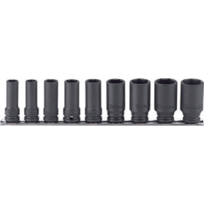 3/8 Sq. Dr. 6-Point Thin Wall Semi-Deep Impact Socket set 8-22mm