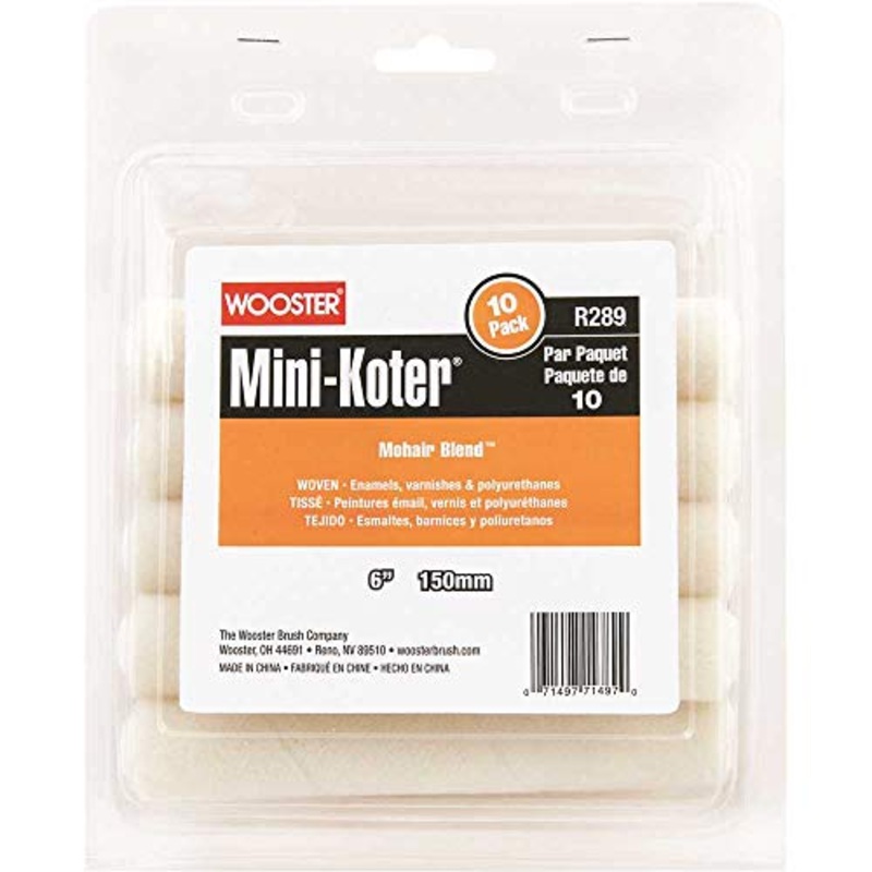 Wooster Brush R289-6 Mini-Koter Mohair 6-Inch, 10-Pack