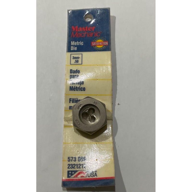 Master Mechanic 573 899 3mm – .50 Metric Die USA