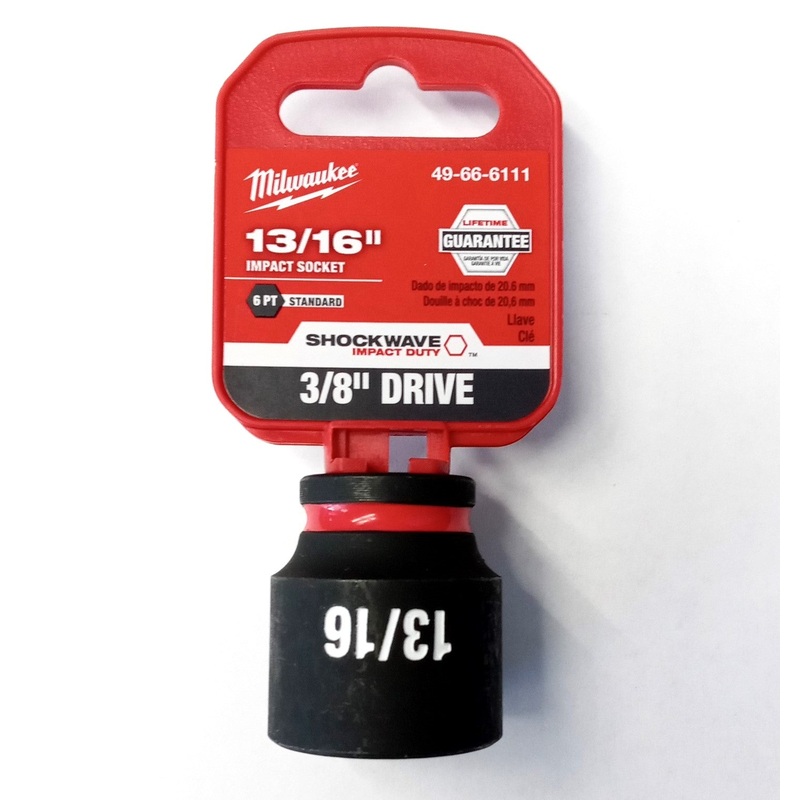 Milwaukee Tool 49-66-6111 3/8″ Drive 13/16″ Standard Impact Socket 6pt.