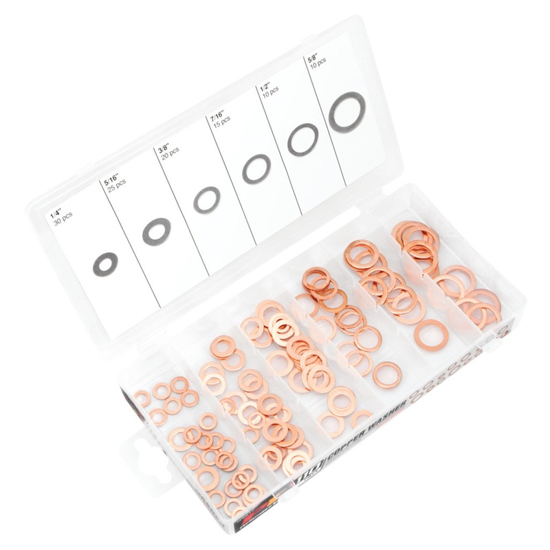 110 pc. Copper Washer Assortment – Performance Tool