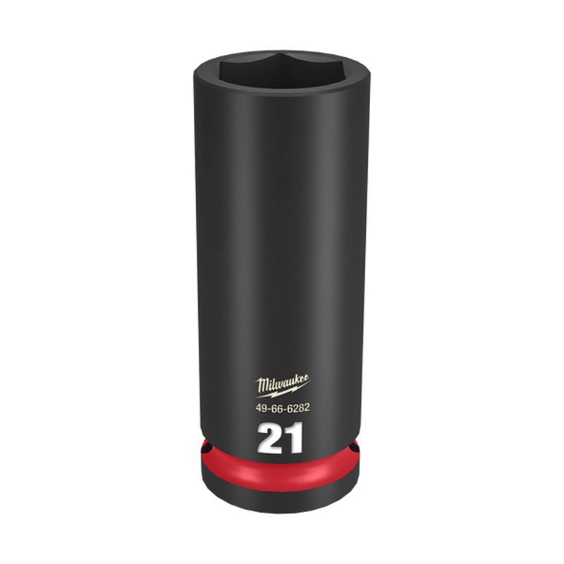 Milwaukee 1/2″ Drive 21mm Metric Shockwave 6 Point Deep Impact Socket 49666282