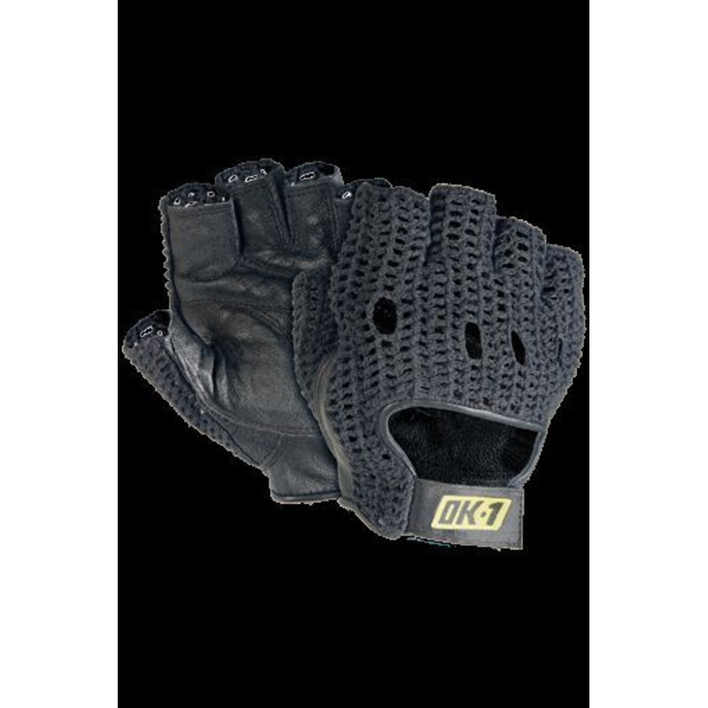 Occunomix OK-MBAV Heritage Gloves Pair Premium Leather Half Finger Design Med