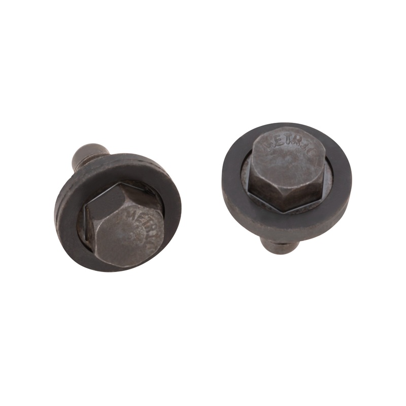 Oil Pan Drain Plug, M12 x 1.75 Thread, Pilot Point with Molded Gasket, 5-Pack