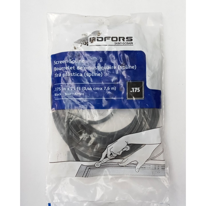 Adfors 98017 Screen Spline .175″x25′ Black