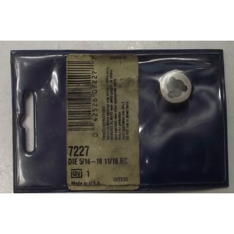 Lawson 7227 5/16-18 11/16 NC Die USA