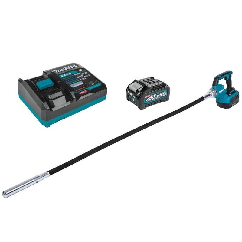 Makita (GRV01M1) 40V Max XGT Brushless Cordless 51/2′ Concrete Vibrator Kit (4.0 Ah)