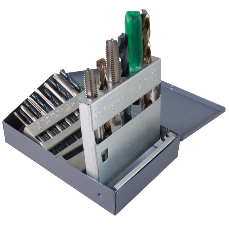 18 Piece Combination Tap and Drill Set