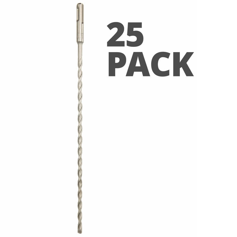 Bosch HCFC2014B25 SDS-Plus Bulldog Xtreme, 3/16″ x 10″ x 12″, 25 Pack, 4 Cutter