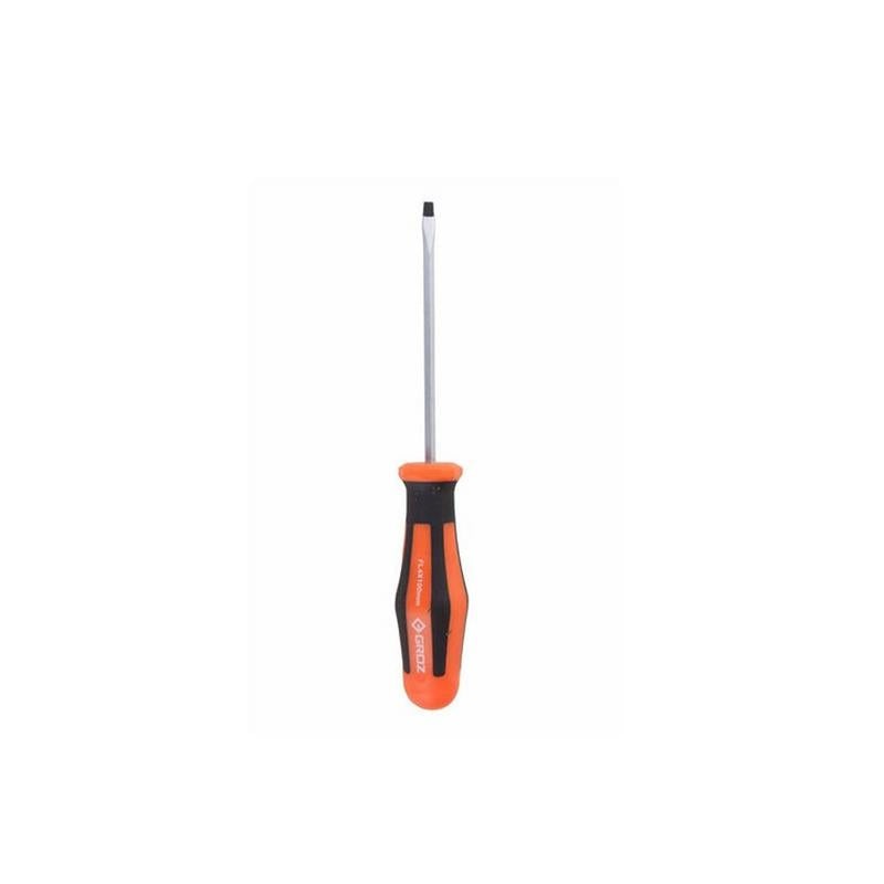 Groz screwdriver hex shank screwdriver-cushion grip slotted tip scdr/r/fl6.5/150 Default Title
