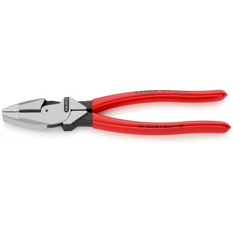 KNIPEX 09-01-240 9.4″ Lineman’s Pliers – Plastic Grip