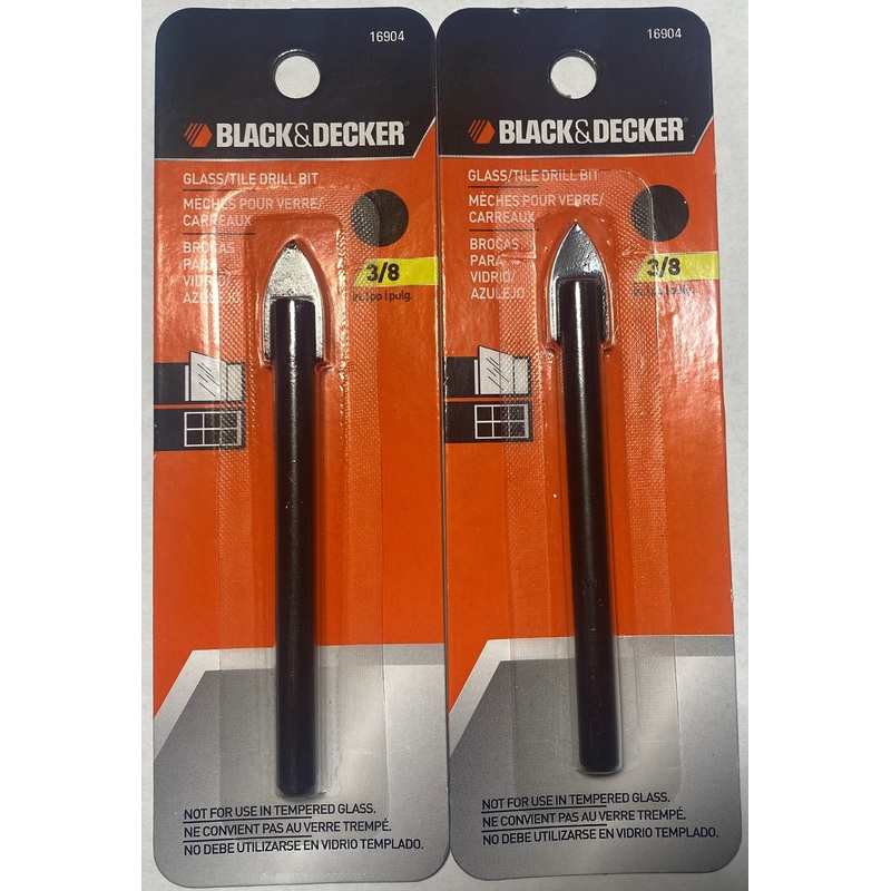 Black & Decker 16904 3/8″ Glass And Tile Drill Bit 2pcs.