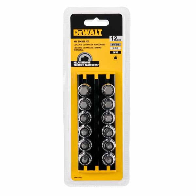 DeWalt DWMT17002 12 pc. 3/8″ DR MM HEX SOCKET SET