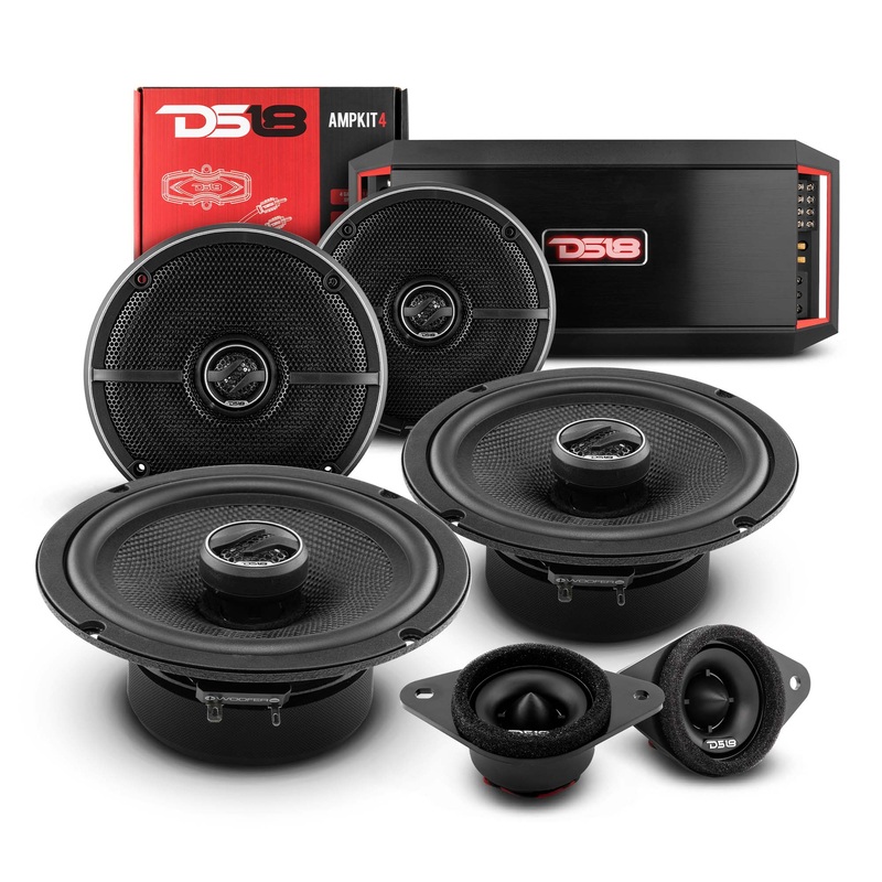 DS18 2014-2018 Toyota RAV4 Front and Back Doors Speakers Best Upgrade/Replacement Package 1600 Watts